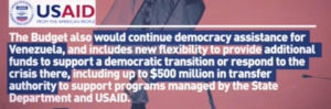 USAID Might Return 5% of Siezed Money to Venezuela
