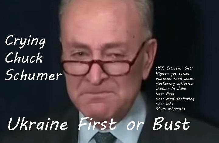 Crying Chuck Schumer More Debt For Ukraine