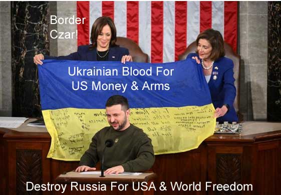 Zelenskyy gives flag to USA Border Czar - Blood for Money exchange