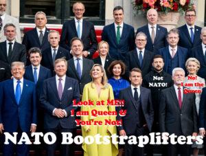 NATO peacocks pee on Peace.