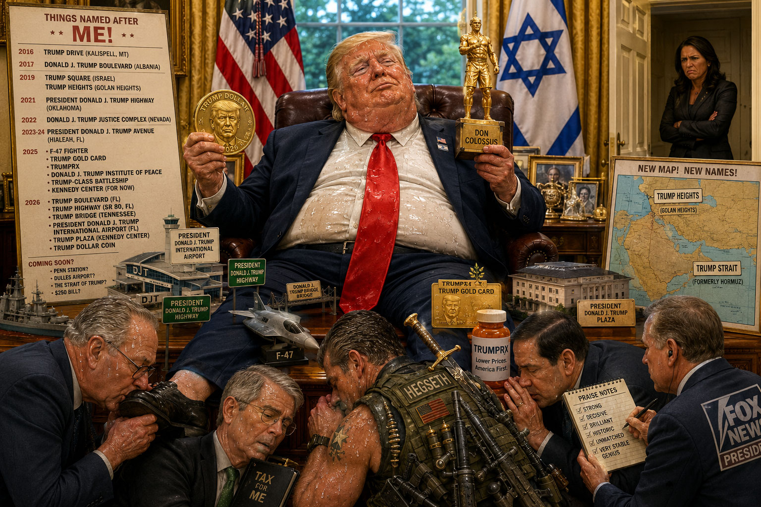 How America Got a Trump Highway, Trump Airport—and Now a Trump Dollar